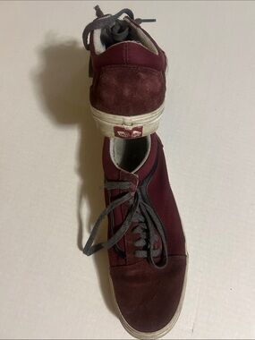 Vans Burgundy Suede & Canvas Low-Top Sneakers